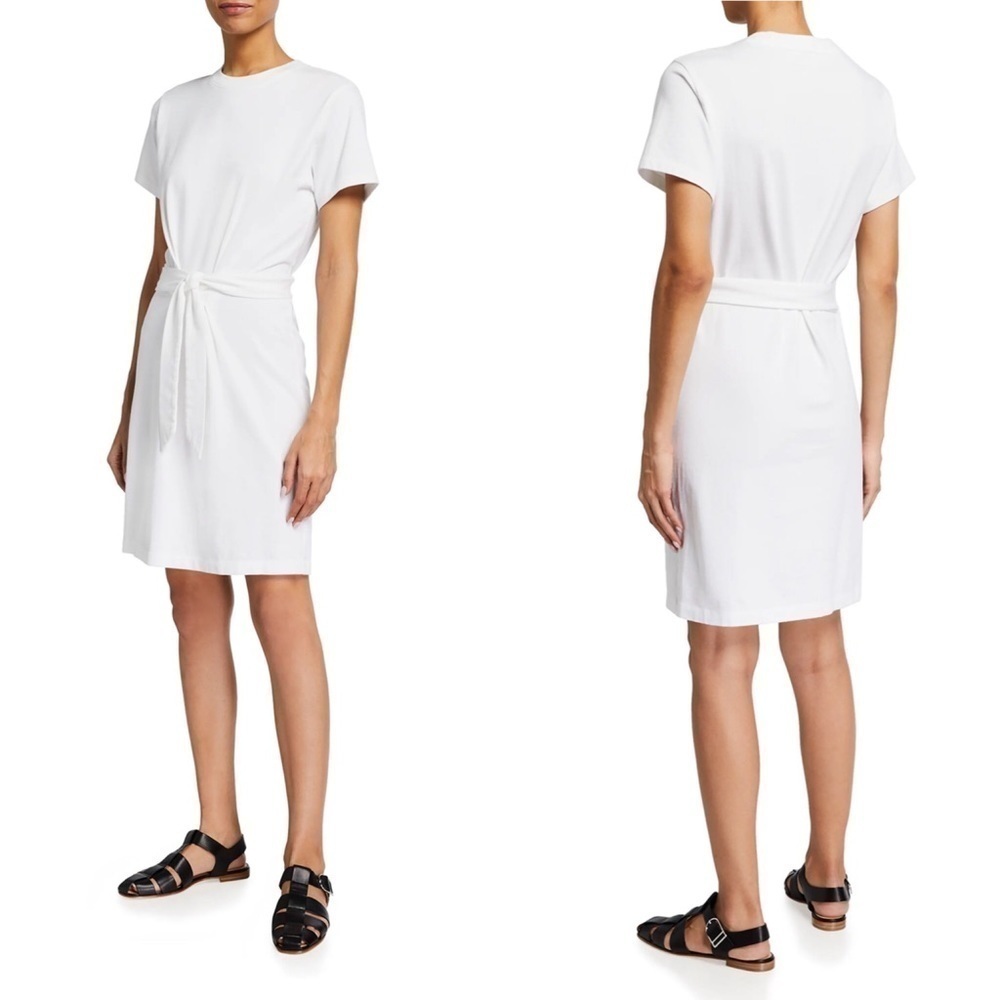 Vince Short Sleeve Waist Tie Dress